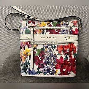 Dana Buchman floral purse/ crossbody bag. 7 pockets. Multicolored. Spring Summer